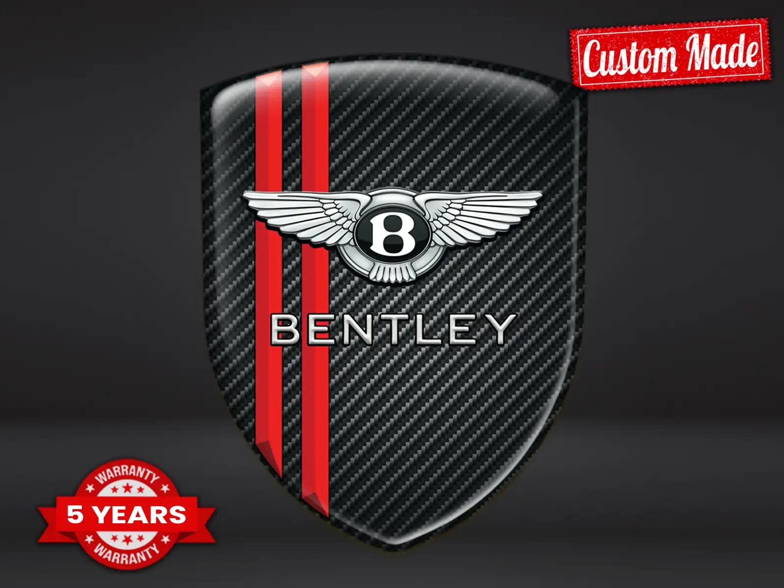 Bentley Windschutzaufkleber Auto Racing Minimal Stern